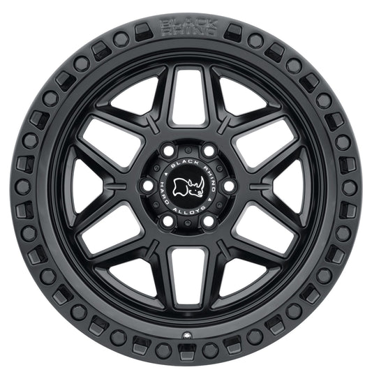 Llanta Black Rhino Kelso Matte Black /Black Bolts 20X9.0 6X135 offset 12