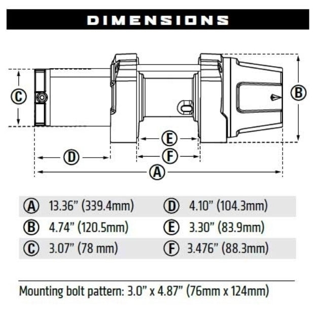 Winche Warn VRX 35-S Sintetica  ATV-UTV