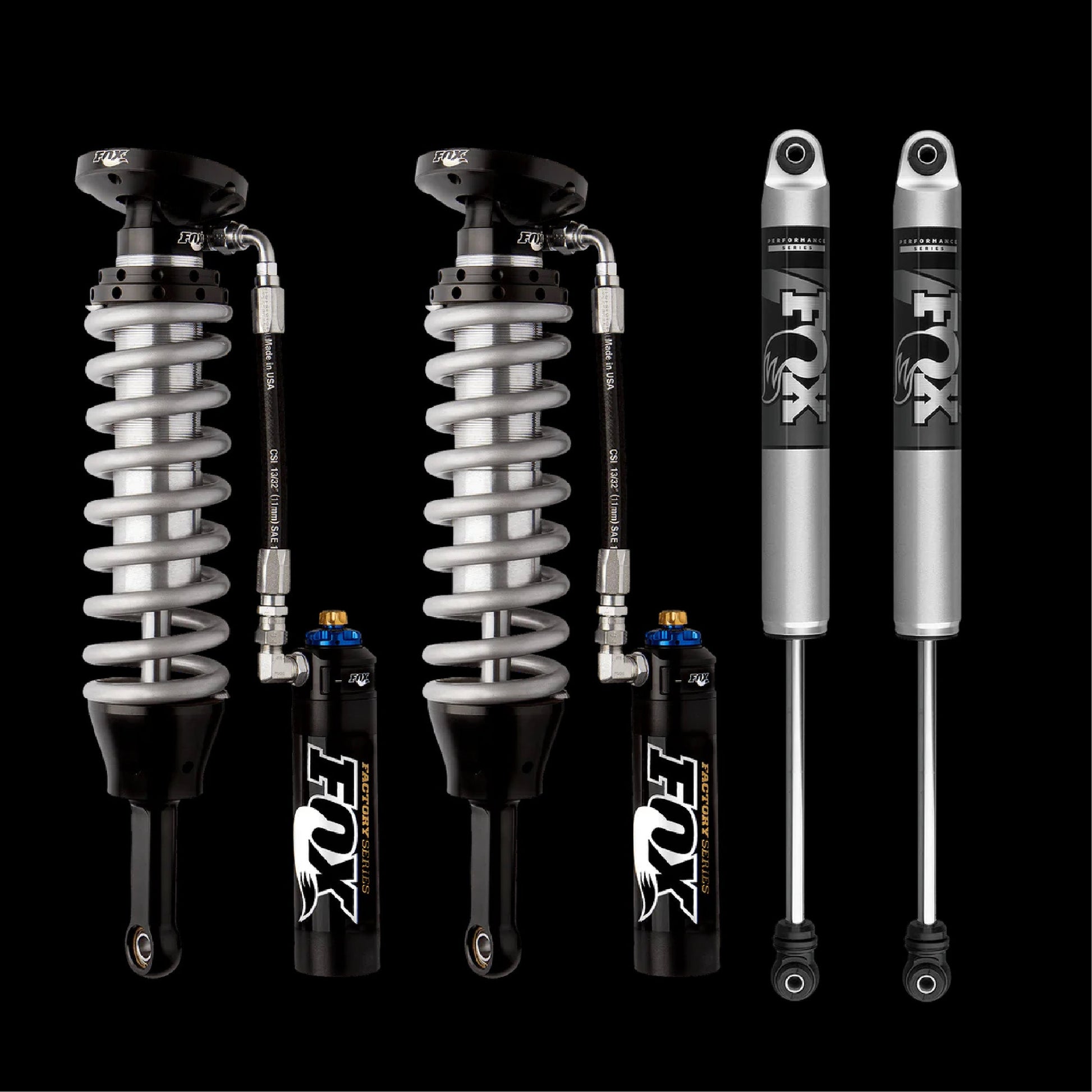 Kit de suspension Fox FOX 2.0 IFP LEVANTA 2" ADELANTE para TOYOTA HILUX 2016+ 
 (Fox 2.5 adelante y 2.0 atras)