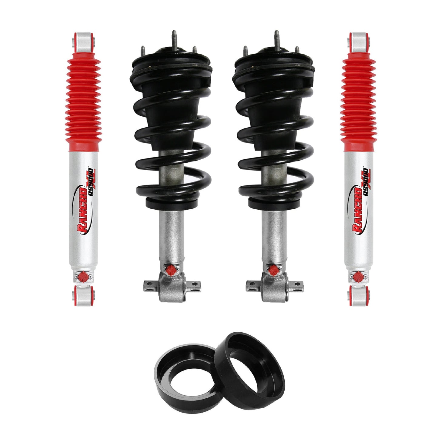 Kit de suspension Rancho QUICKLIFT RS9000XL LEVANTA 2" ADELANTE Y 1.5" ATRAS 
 (INCLUYE SUPLES DE ESPIRALES TRASEROS ) para CHEVROLET SUBURBAN / TAHOE 2007-2020