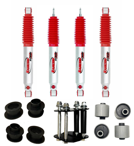 Kit de suspension Rancho QUICKLIFT RS9000XL LEVANTA 2" ADELANTE Y ATRAS 
 (INCLUYE 4 SUPLES DE ESPIRAL, BUJES 
 EXCENTRICOS Y CROSS MEMBER) para SUZUKI JIMNY 2020+