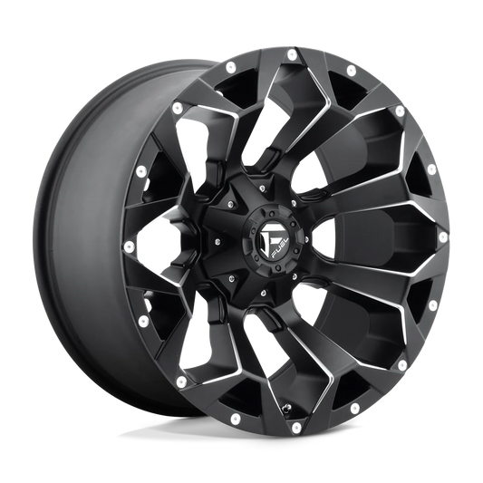 Llanta FUEL ASSAULT MATTE BLACK MILLED 20X10 6x139.7 6x135 offset -18