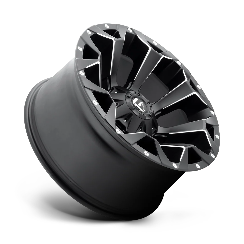 Llanta FUEL ASSAULT MATTE BLACK MILLED 20X9 6x139.7 6x135 offset 1