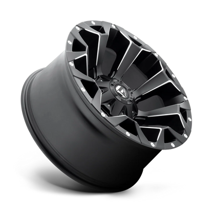 Llanta FUEL ASSAULT MATTE BLACK MILLED 20X10 6x139.7 6x135 offset -18