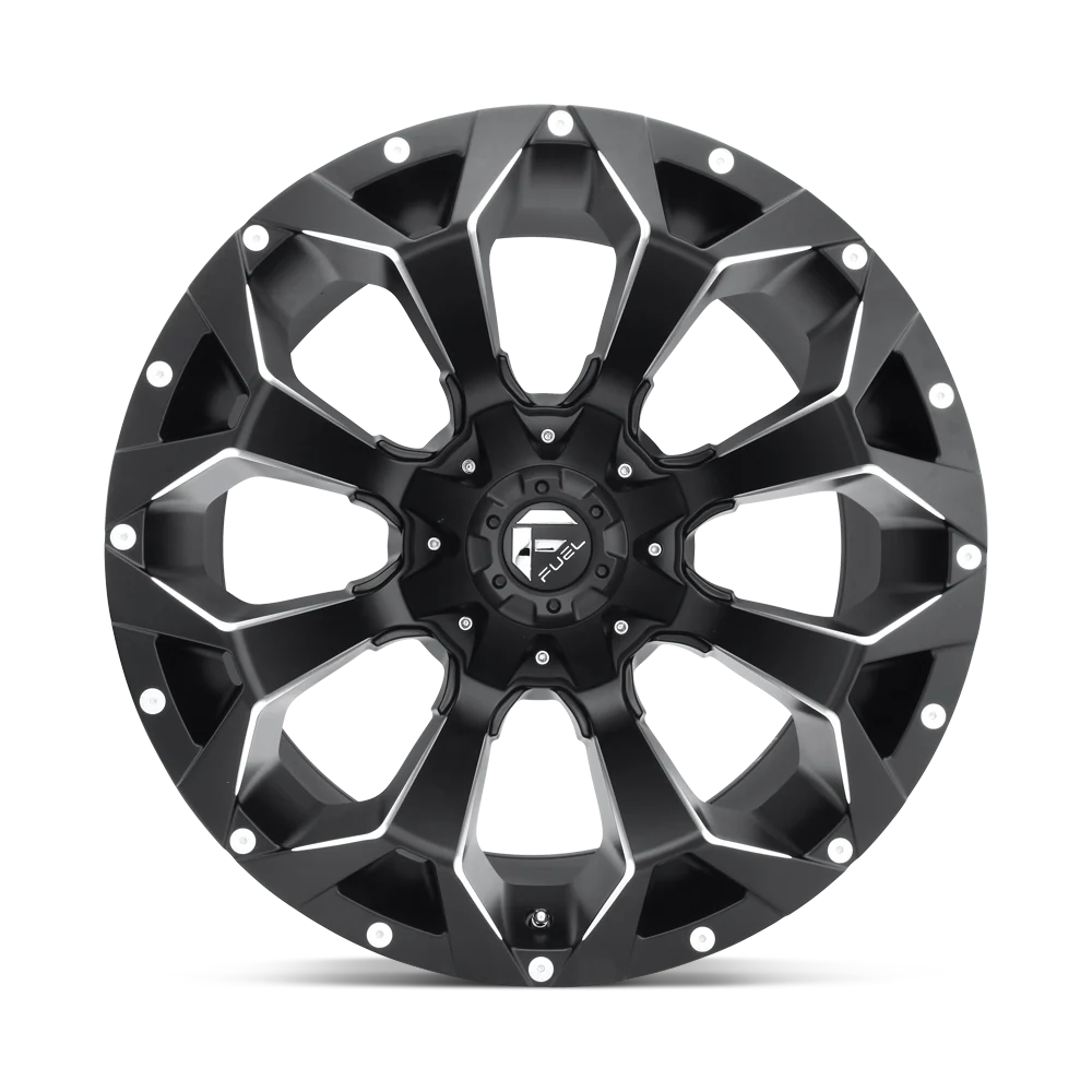 Llanta FUEL ASSAULT MATTE BLACK MILLED 20X9 6x139.7 6x135 offset 1