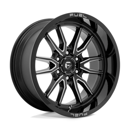 Llanta FUEL CLASH 6 GLOSS BLACK MILLED 17X9 6x139.7 offset -12