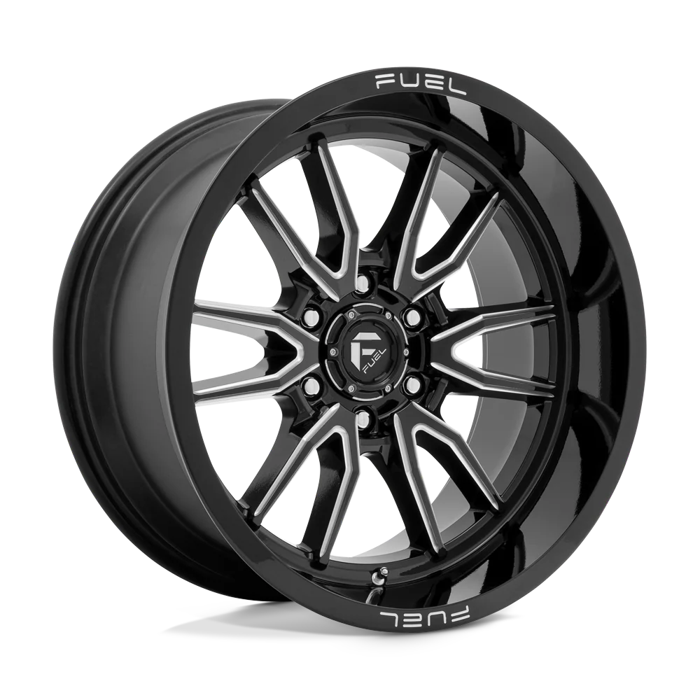 Llanta FUEL CLASH 6 GLOSS BLACK MILLED 17X9 6x135 offset -12