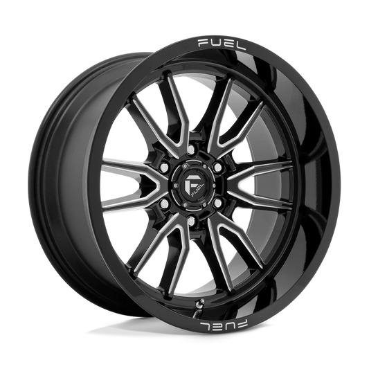 Llanta FUEL CLASH 6 GLOSS BLACK MILLED 17X9 6x135 offset -12