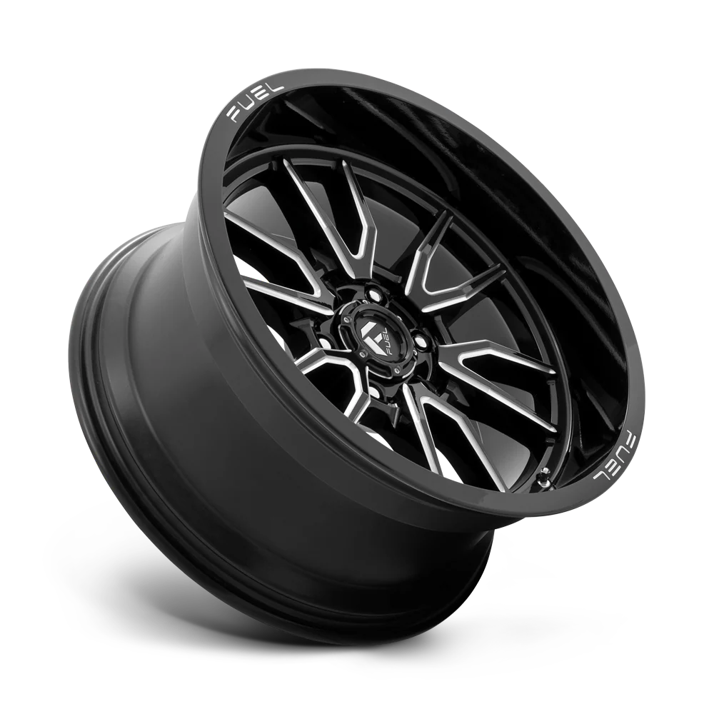 Llanta FUEL CLASH 6 GLOSS BLACK MILLED 17X9 6x139.7 offset -12