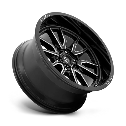 Llanta FUEL CLASH 6 GLOSS BLACK MILLED 17X9 6x139.7 offset -12