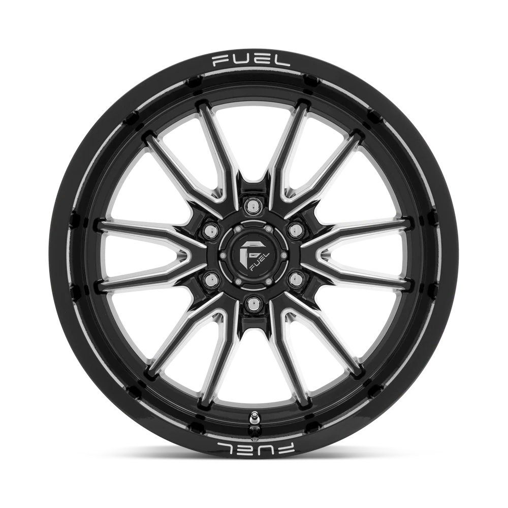 Llanta FUEL CLASH 6 GLOSS BLACK MILLED 17X9 6x139.7 offset -12