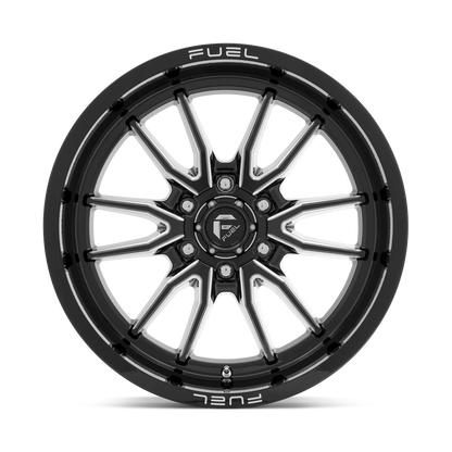 Llanta FUEL CLASH 6 GLOSS BLACK MILLED 17X9 6x139.7 offset -12