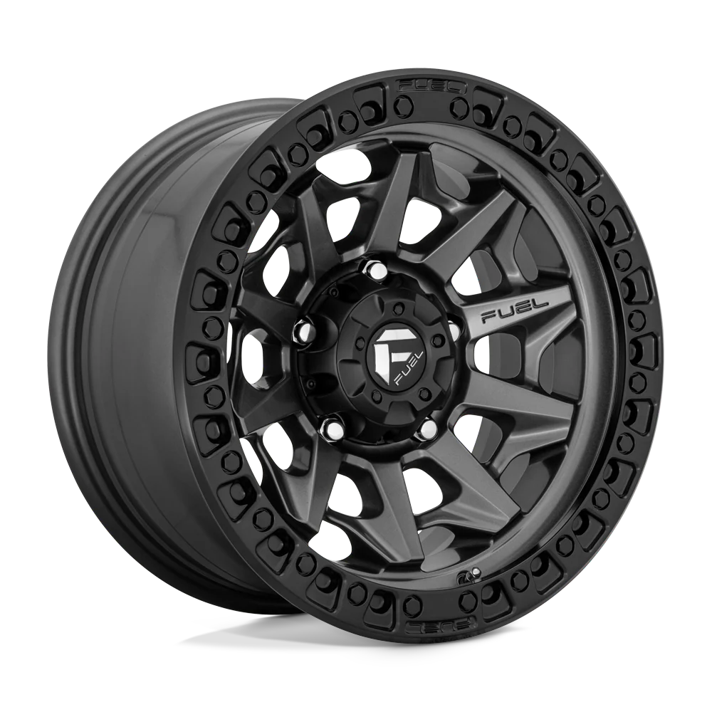 Llanta FUEL COVERT MATTE GUN METAL BLACK LIP 18X9 6x139.7 offset -12