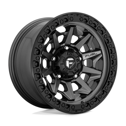 Llanta FUEL COVERT MATTE GUN METAL BLACK LIP 18X9 6x139.7 offset -12
