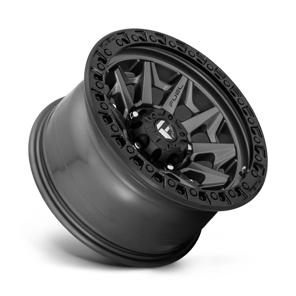 Llanta FUEL COVERT MATTE GUN METAL BLACK LIP 18X9 6x139.7 offset -12