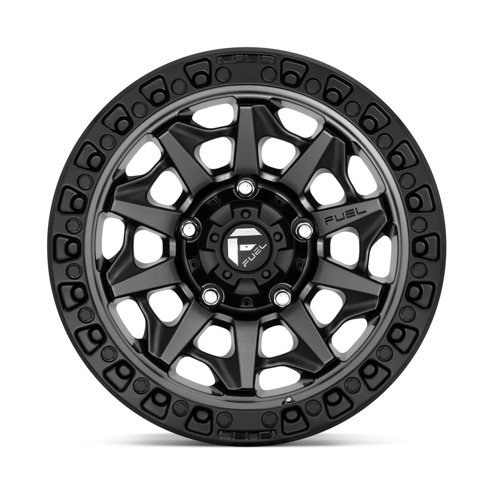 Llanta FUEL COVERT MATTE GUN METAL BLACK LIP 18X9 6x139.7 offset -12