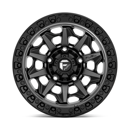 Llanta FUEL COVERT MATTE GUN METAL BLACK LIP 18X9 6x139.7 offset -12