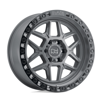 Llanta Black Rhino Kelso Battleship Gray with Black Lip 17x9.0 6x139.7 offset -12