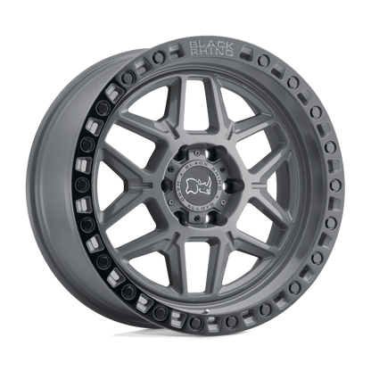 Llanta Black Rhino Kelso Battleship Gray with Black Lip 17x9.0 6x139.7 offset 0