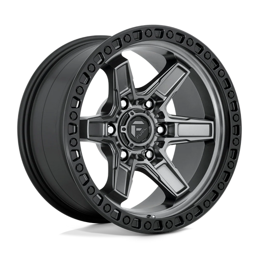 Llanta FUEL KICKER MATTE GUN METAL BLACK LIP 17X9 6x114.3 offset 12