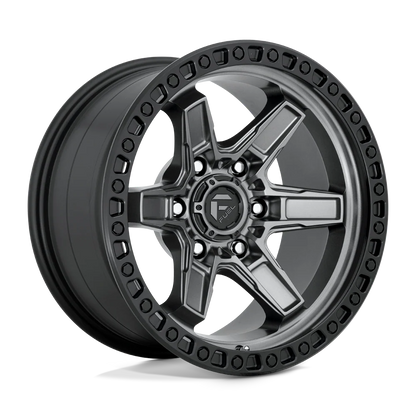 Llanta FUEL KICKER MATTE GUN METAL BLACK LIP 17X9 6x139.7 offset -12