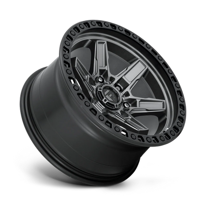 Llanta FUEL KICKER MATTE GUN METAL BLACK LIP 17X9 6x139.7 offset -12