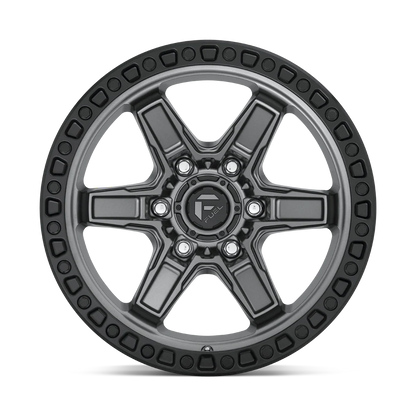 Llanta FUEL KICKER MATTE GUN METAL BLACK LIP 17X9 6x139.7 offset -12