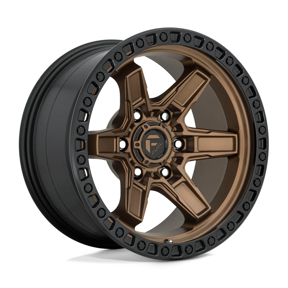 Llanta FUEL KICKER MATTE BRONZE BLACK LIP 17X9 6x139.7 offset -12
