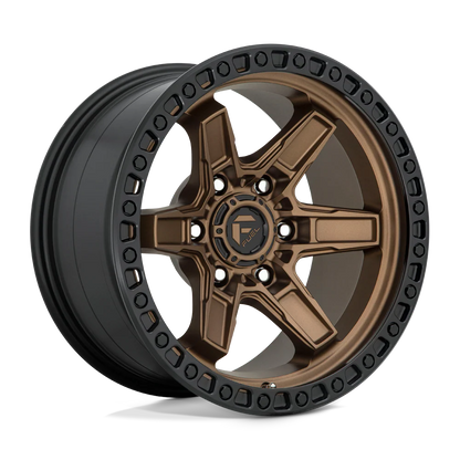 Llanta FUEL KICKER MATTE BRONZE BLACK LIP 17X9 6x139.7 offset -12