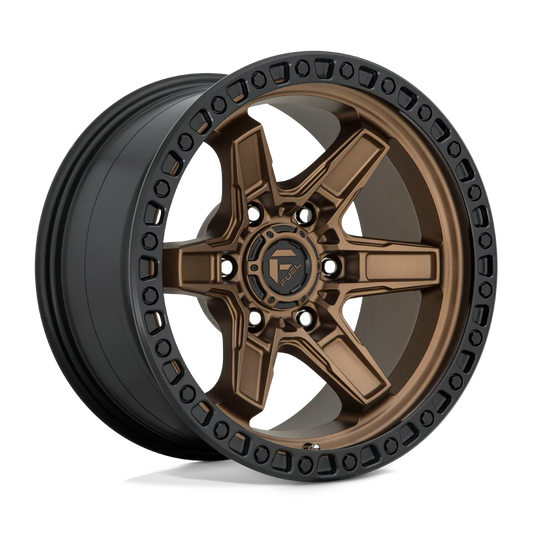 Llanta FUEL KICKER MATTE BRONZE BLACK LIP 17X9 6x139.7 offset -12