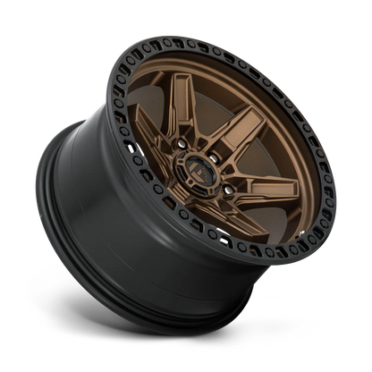 Llanta FUEL KICKER MATTE BRONZE BLACK LIP 17X9 6x139.7 offset -12