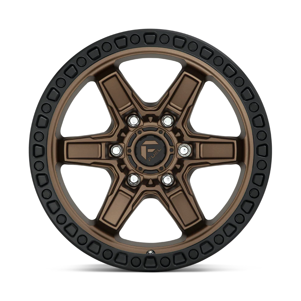 Llanta FUEL KICKER MATTE BRONZE BLACK LIP 17X9 6x139.7 offset -12