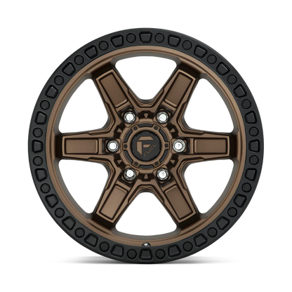 Llanta FUEL KICKER MATTE BRONZE BLACK LIP 17X9 6x139.7 offset -12