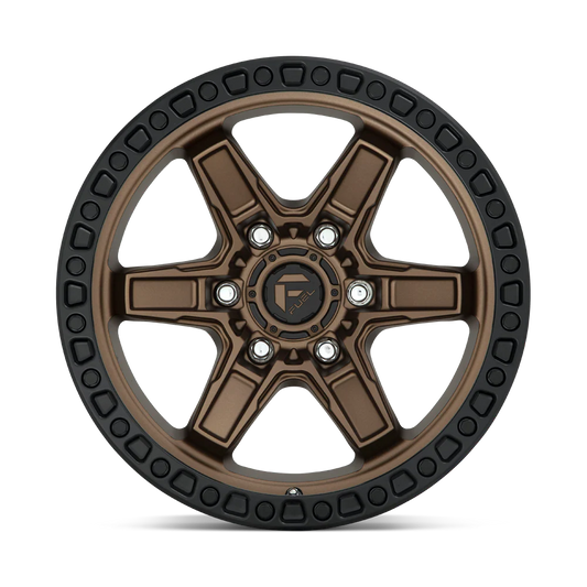 Llanta FUEL KICKER MATTE BRONZE BLACK LIP 17X9 6x139.7 offset -12