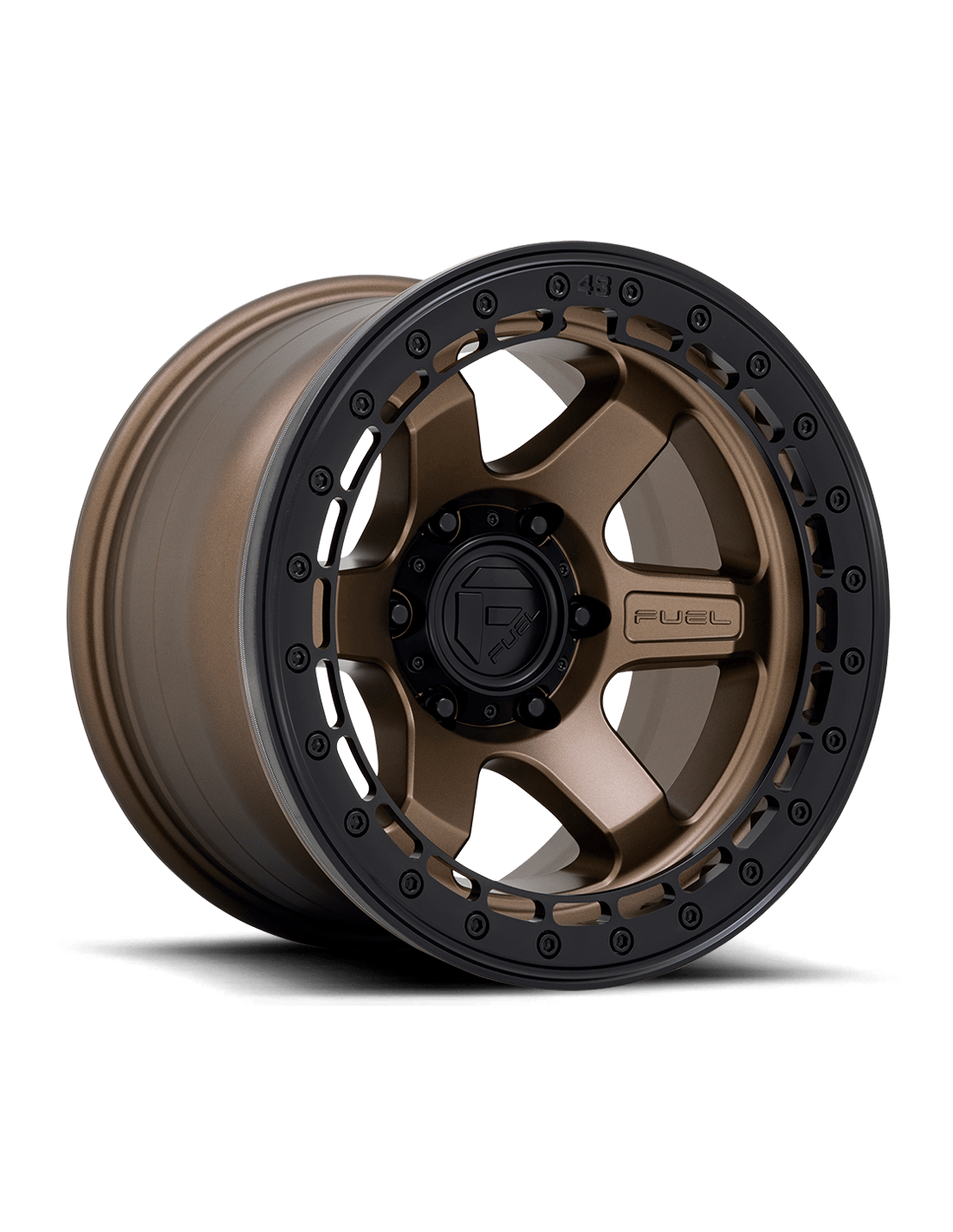 Llanta FUEL BLOCK BEADLOCK MATTE BRONZE BLACK RING 17X9 6X139.7 offset -15