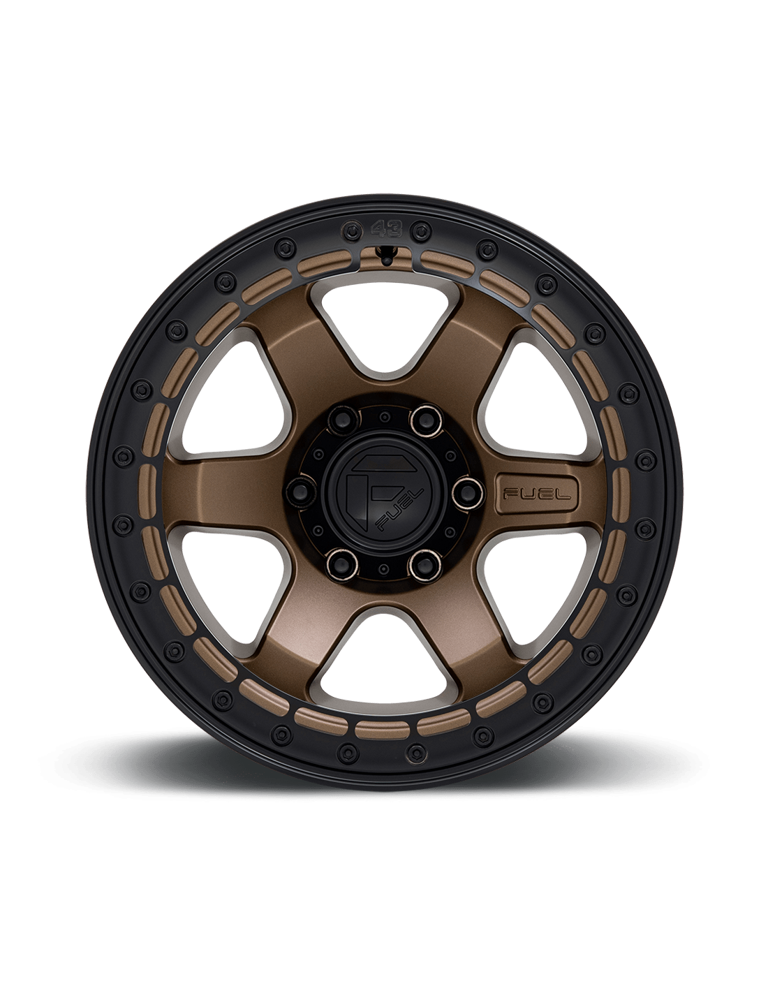 Llanta FUEL BLOCK BEADLOCK MATTE BRONZE BLACK RING 17X9 6X139.7 offset -15