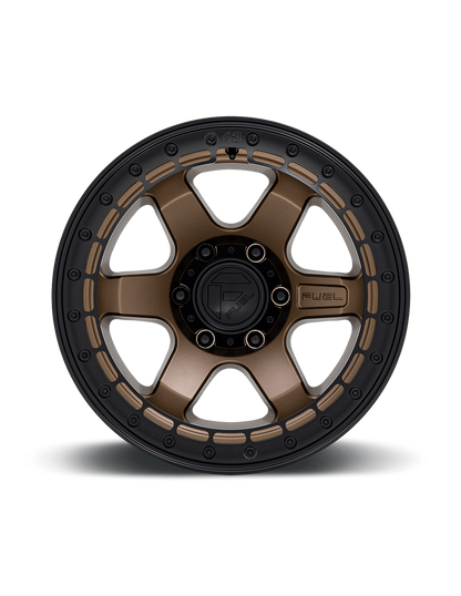Llanta FUEL BLOCK BEADLOCK MATTE BRONZE BLACK RING 17X9 6X139.7 offset -15