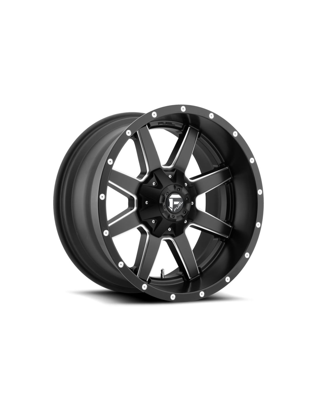 Llanta FUEL MAVERICK MATTE BLACK MILLED 20x9 6x139.7 6x135 offset 1