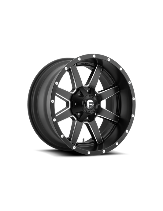 Llanta FUEL MAVERICK MATTE BLACK MILLED 20x9 6x139.7 6x135 offset 1