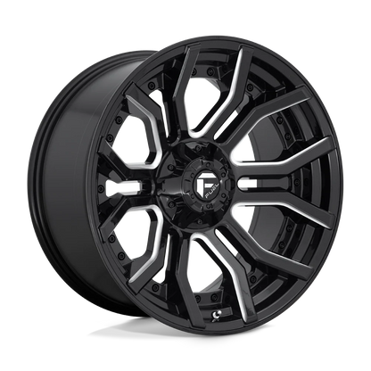 Llanta FUEL RAGE GLOSS BLACK MILLED 20X9 6x139.7 6x135 offset 1
