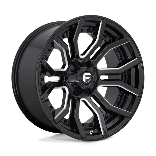 Llanta FUEL RAGE GLOSS BLACK MILLED 20X9 6x139.7 6x135 offset 1