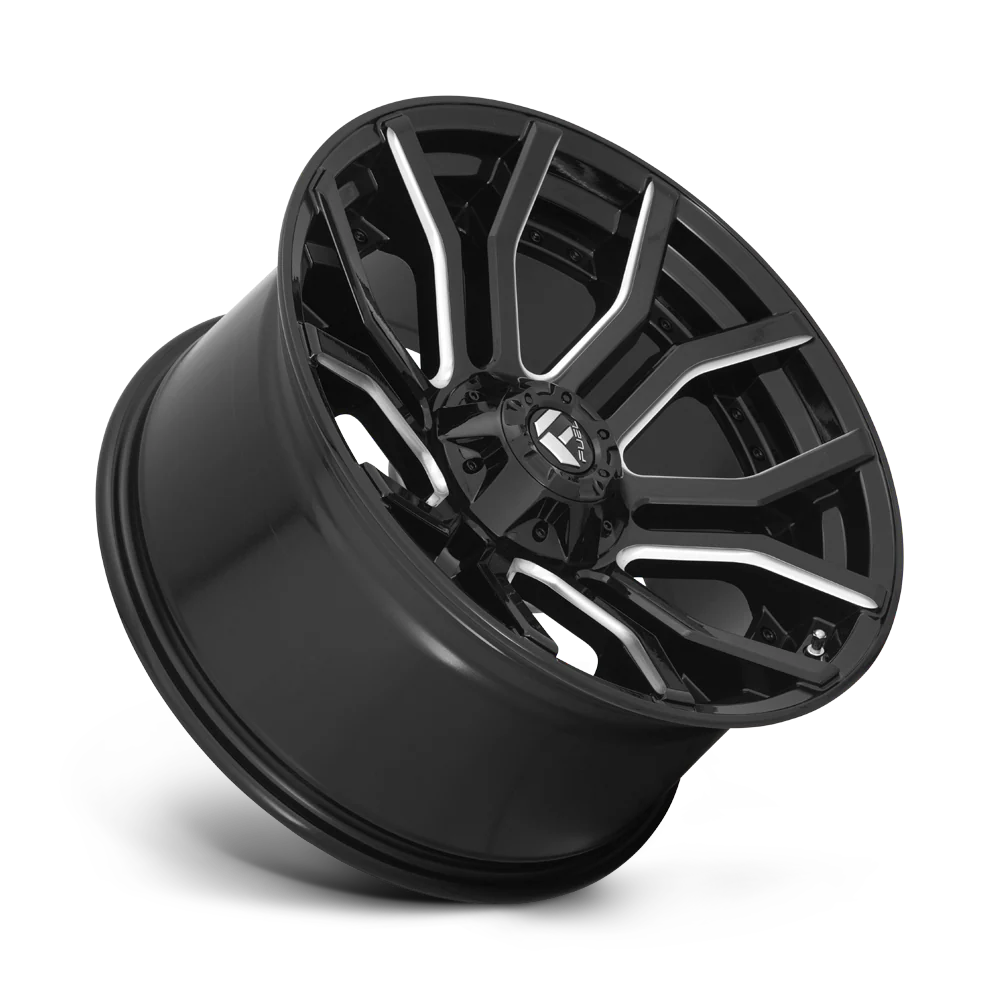 Llanta FUEL RAGE GLOSS BLACK MILLED 20X9 6x139.7 6x135 offset 1
