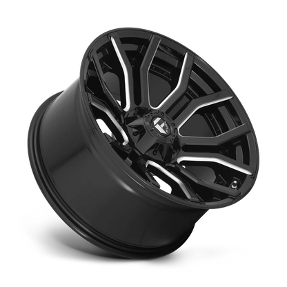 Llanta FUEL RAGE GLOSS BLACK MILLED 20X9 6x139.7 6x135 offset 1