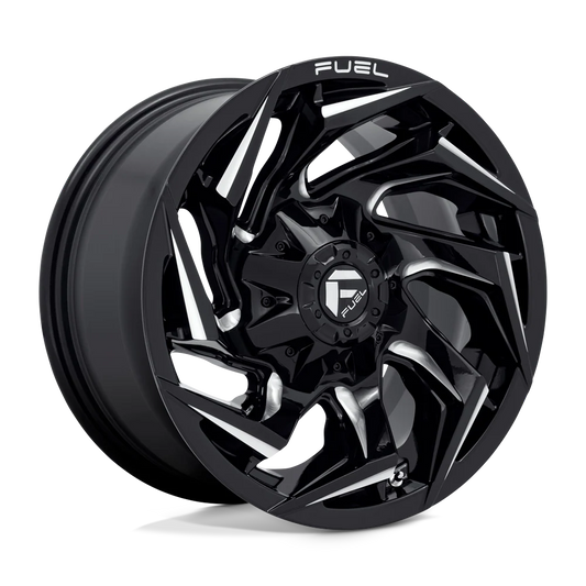 Llanta FUEL REACTION GLOSS BLACK MILLED 20X10 6x139.7 offset -18