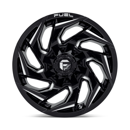 Llanta FUEL REACTION GLOSS BLACK MILLED 20X10 6x139.7 offset -18