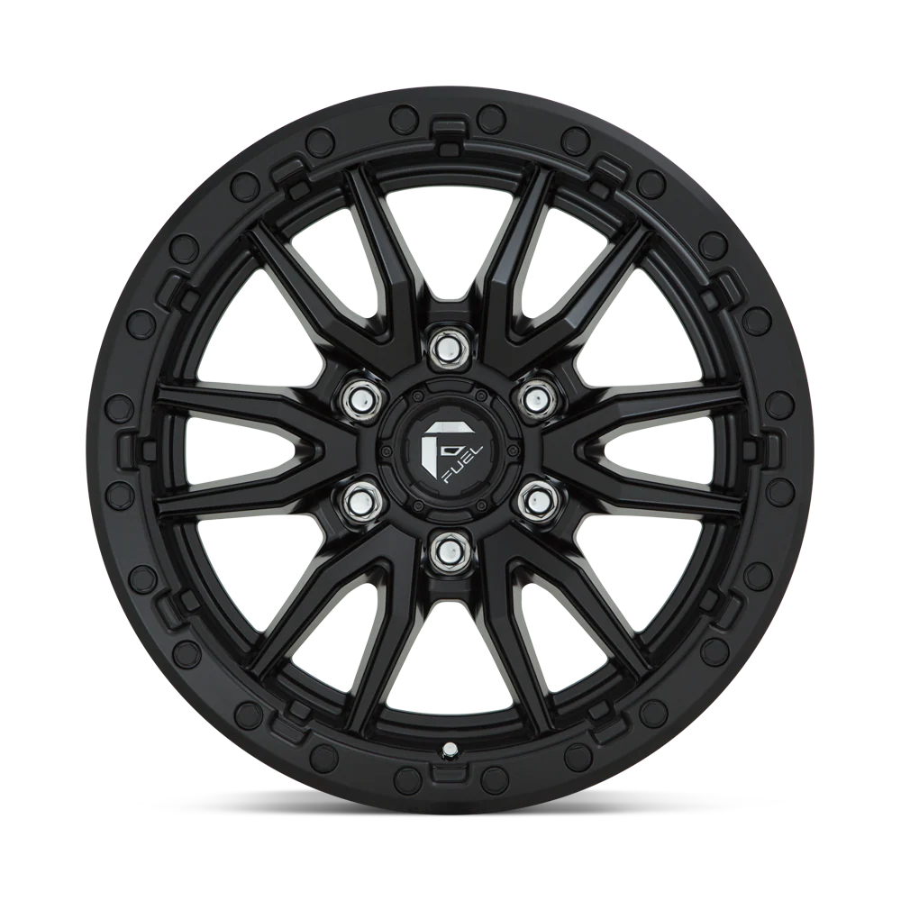 Llanta FUEL REBEL MATTE BLACK 20X10 6x139.7 offset -18