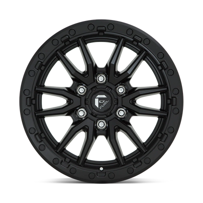 Llanta FUEL REBEL MATTE BLACK 20X10 6x139.7 offset -18