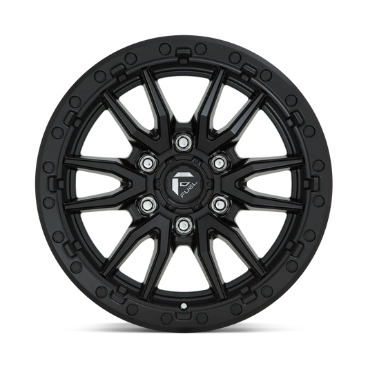 Llanta FUEL REBEL MATTE BLACK 20X10 6x139.7 offset -18