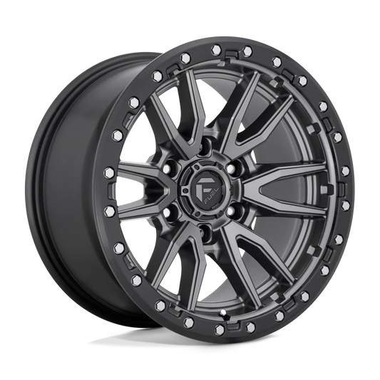 Llanta FUEL REBEL MATTE GUN METAL BLACK LIP 20X10 6x135 offset -18