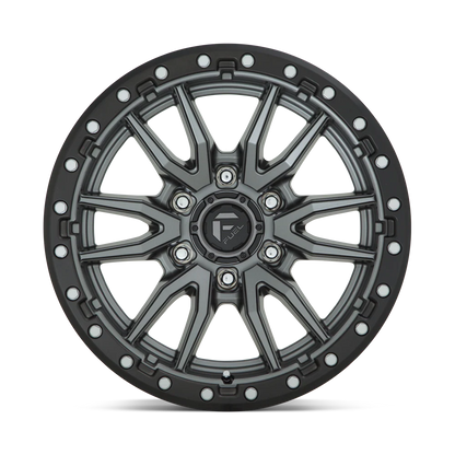 Llanta FUEL REBEL MATTE GUN METAL BLACK LIP 20X10 6x139.7 offset -18